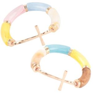CROSS Resin Tubular Stretch Bracelet.